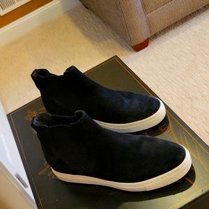 Vince Black Suede Sneaker Booties